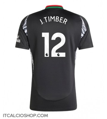 Arsenal Jurrien Timber #12 Seconda Maglia 2024-25 Manica Corta